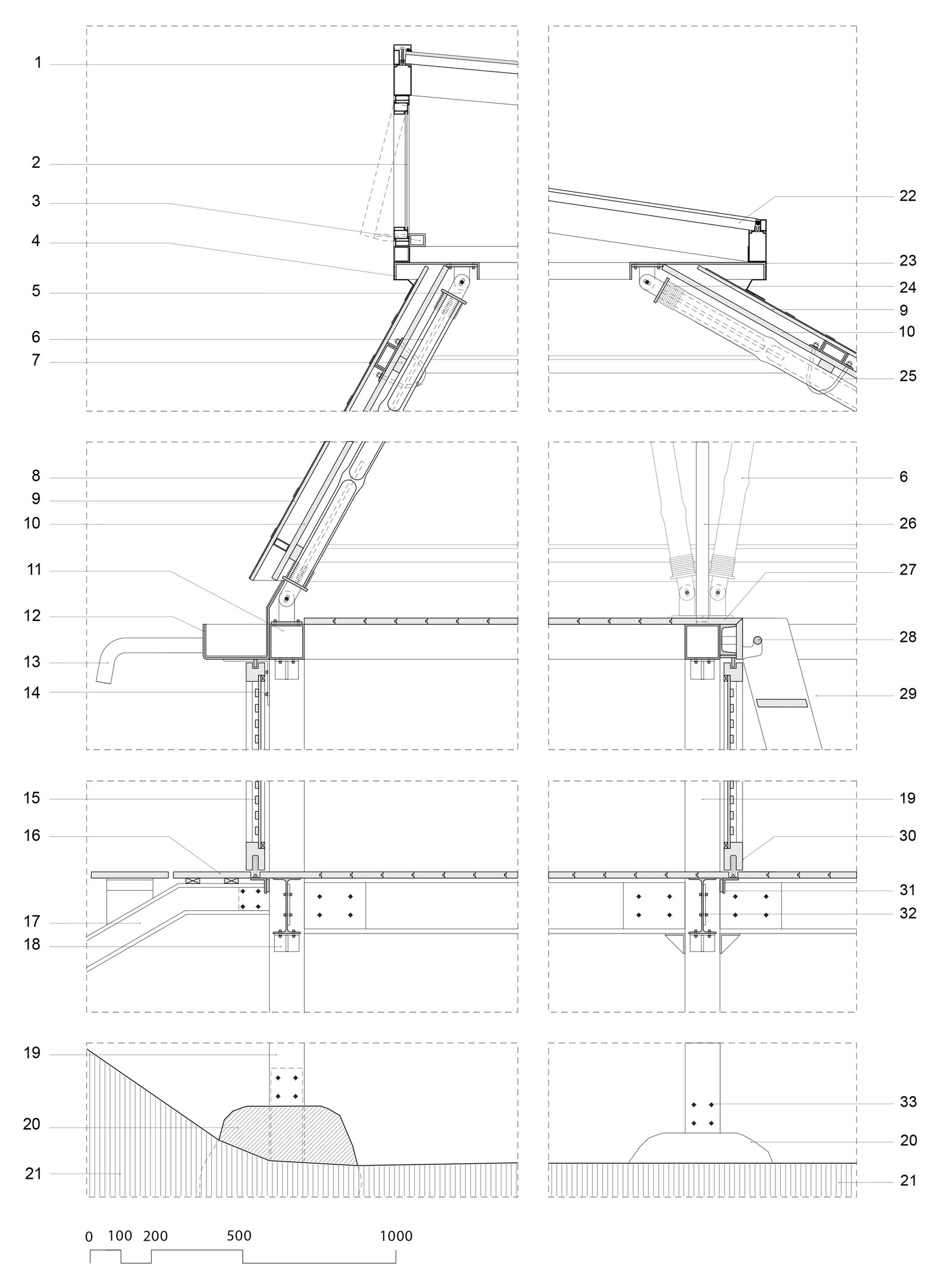 Detailed Section Drawing of Artist Retreat Alibaug