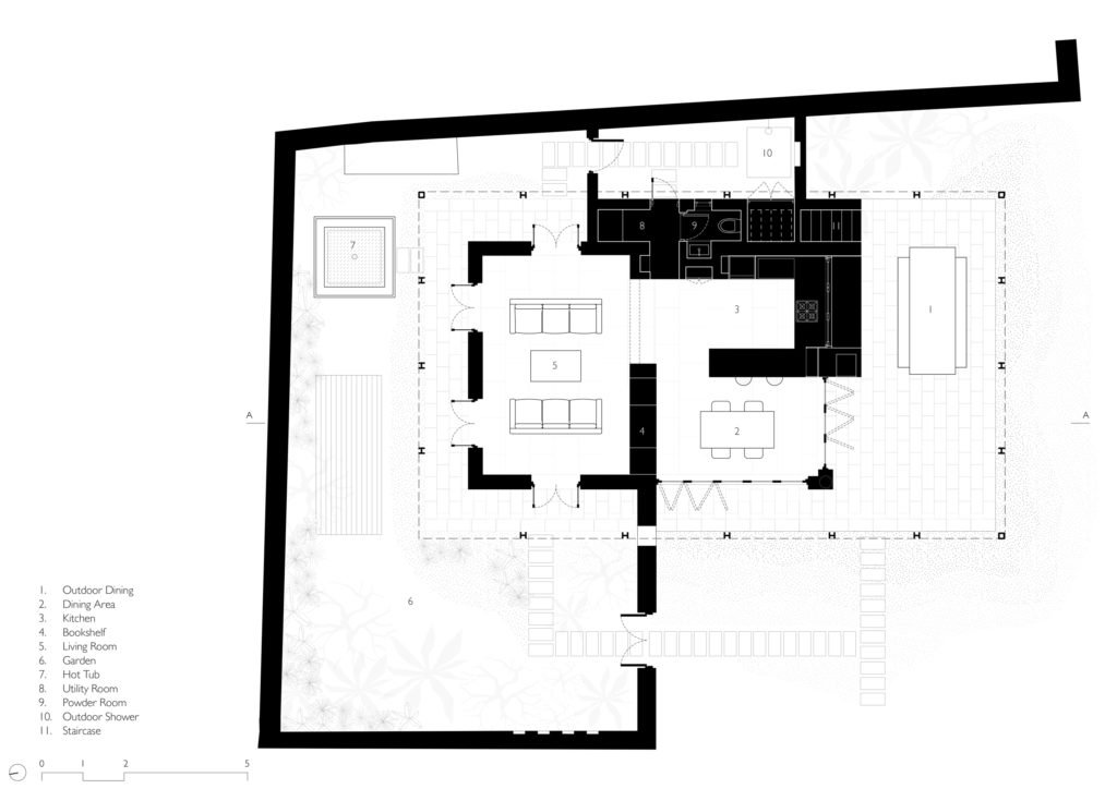 House in the Palms Ground floor plan