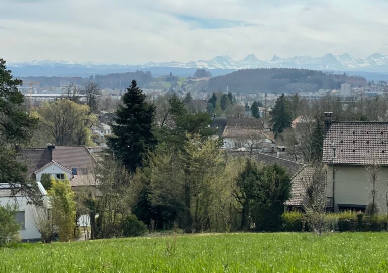 House in Switzerland with view of the alps