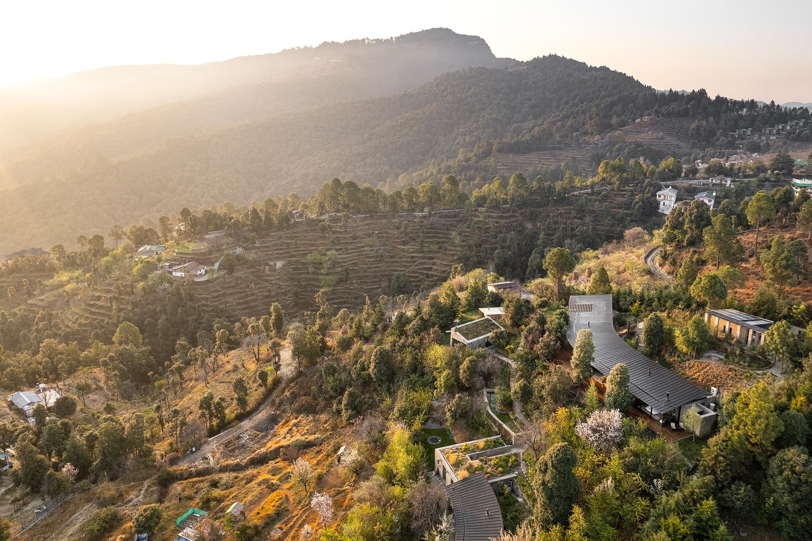 Himalayan Mountain Home aerial