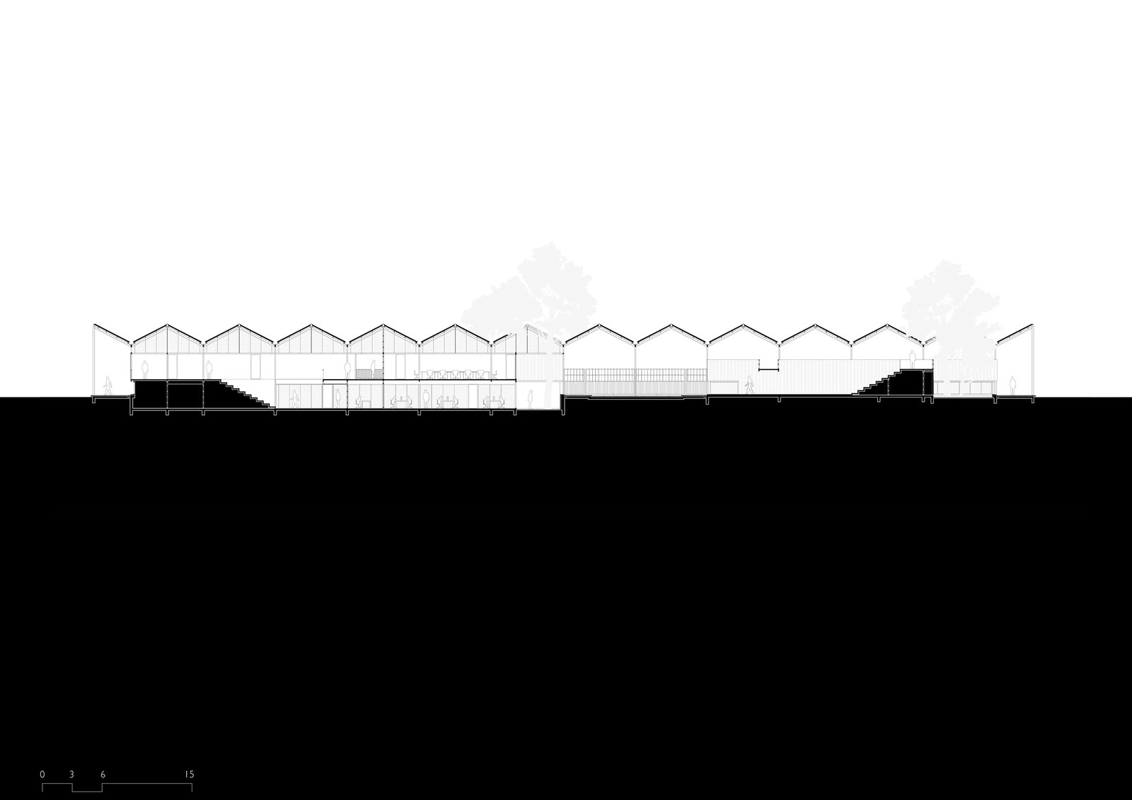 Elevation of Administration Building in Latur, India