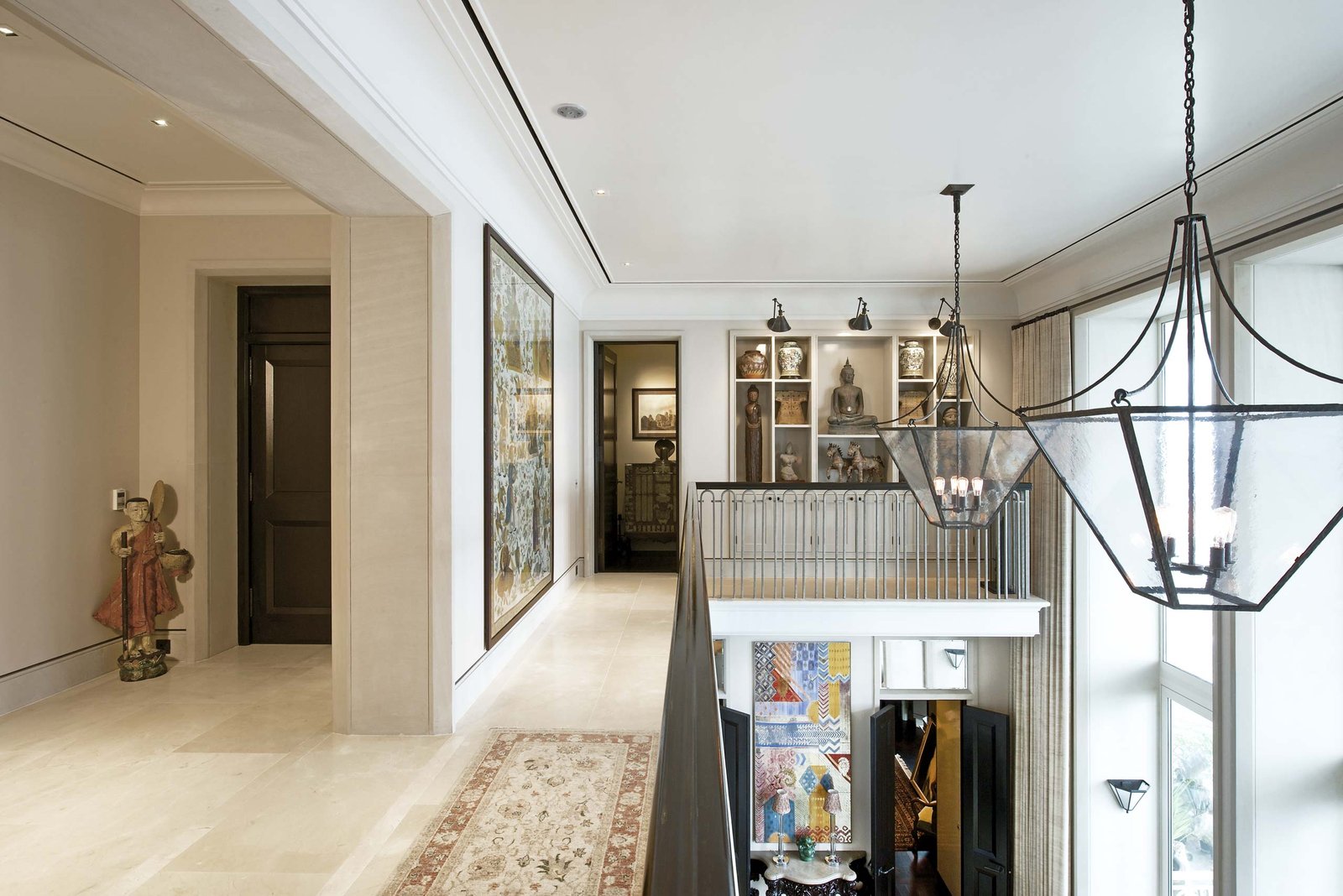 Gallery at duplex apartment in Mumbai