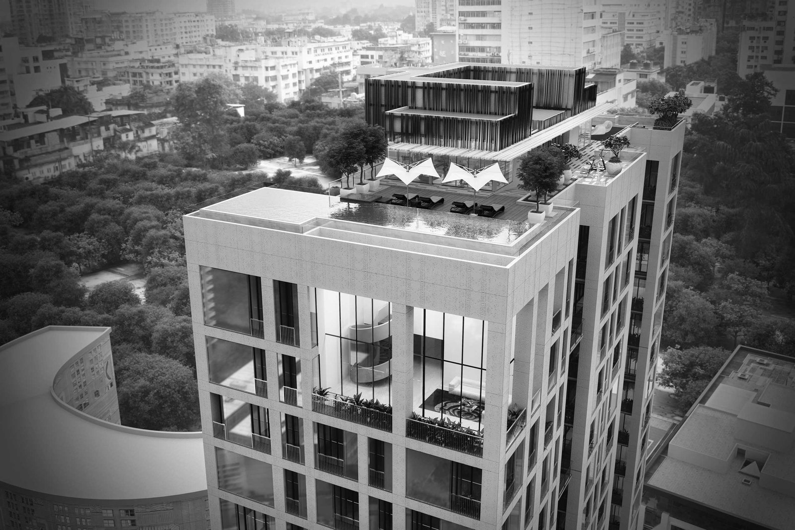 roof terrace camac street residential tower apartments