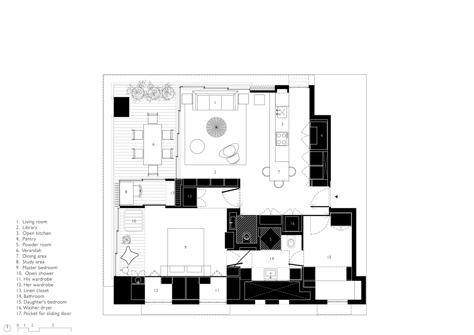 Floor Plan of Apartment in Bandra