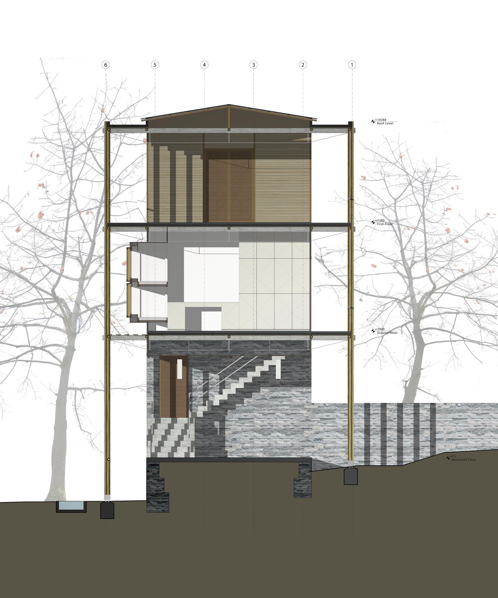 bamboo architecture dormitory section