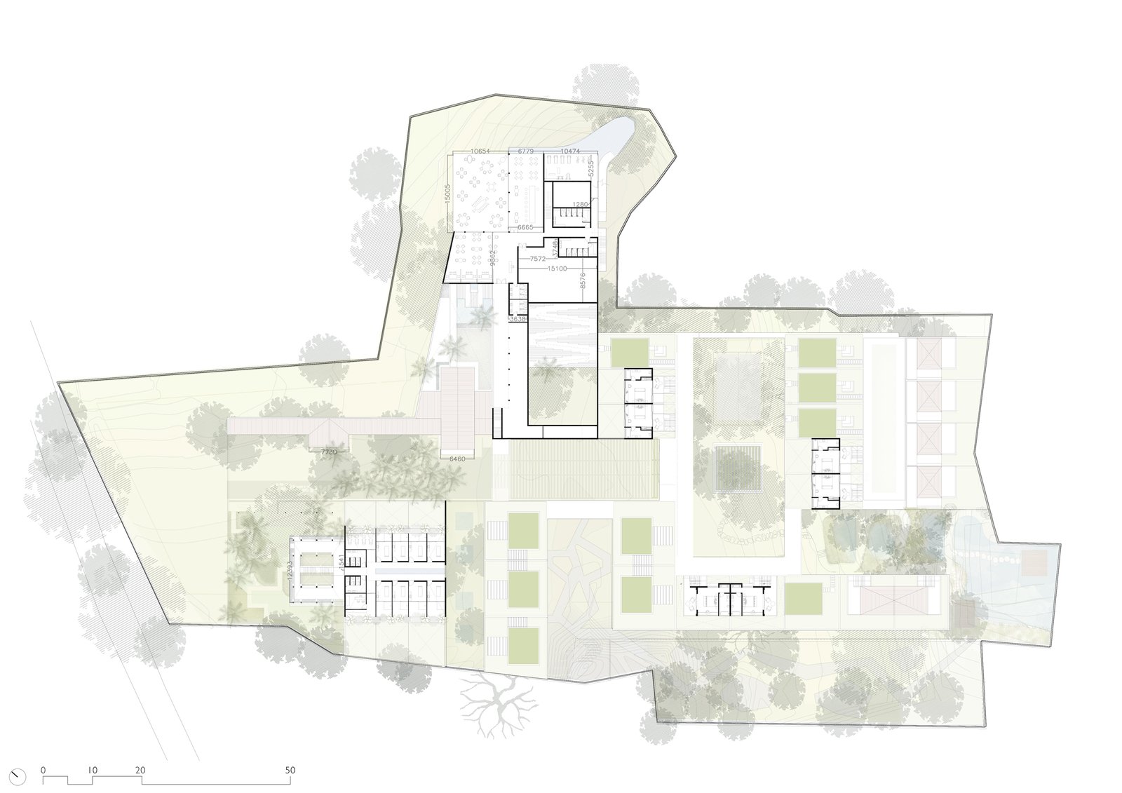 Floor Plan of Mandwa Wellness Resort