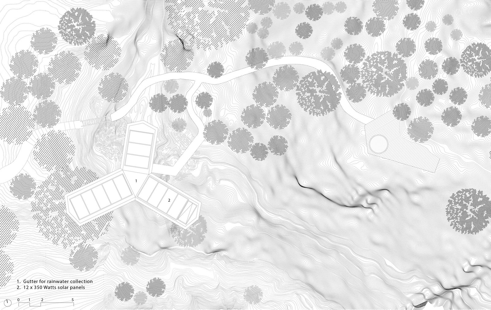 Roof plan - Himalayan Mountain Cabin