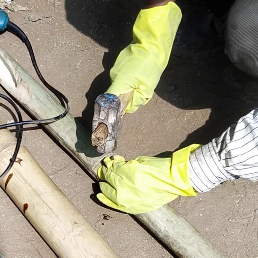plugging oil treatment of bamboo