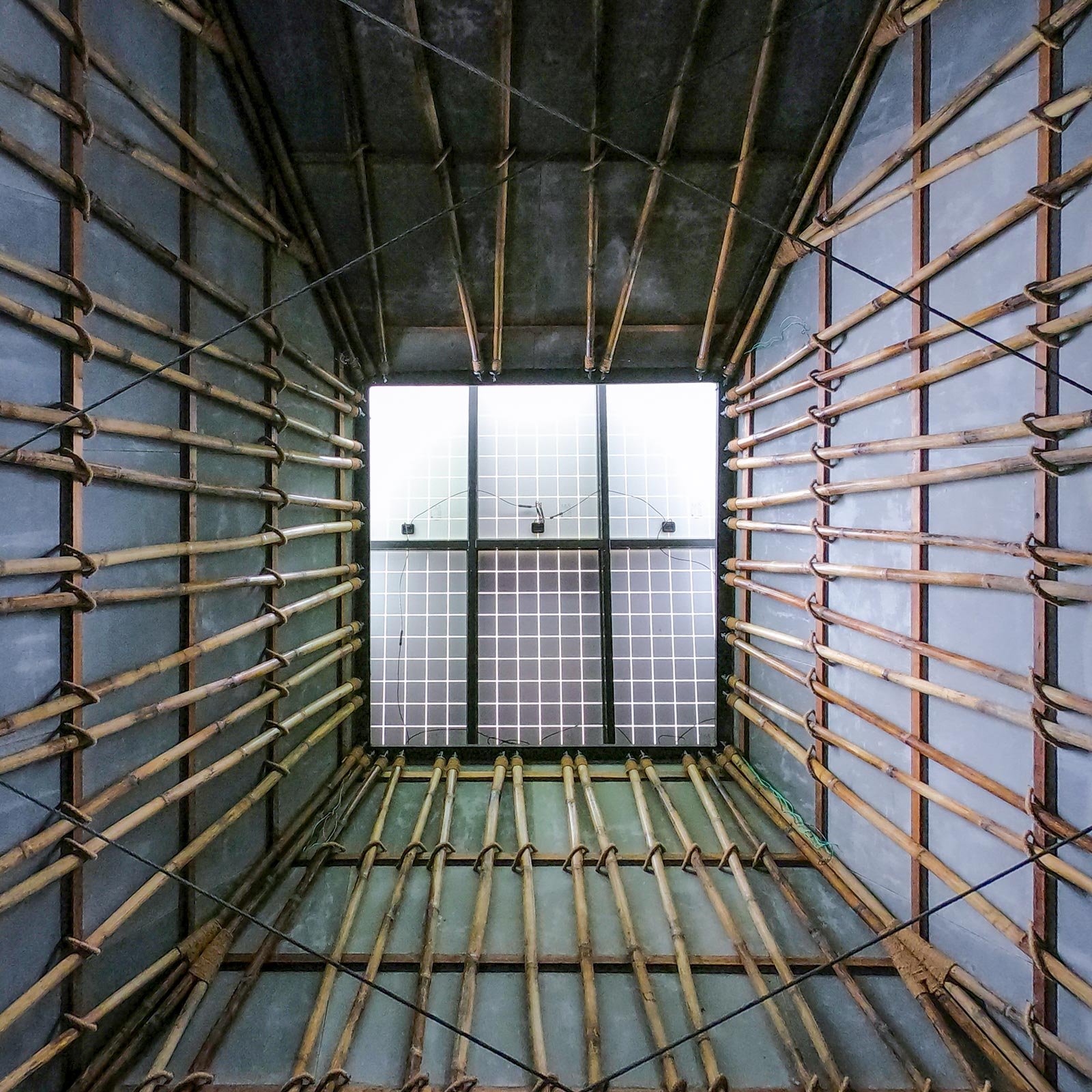 solar skylight and bamboo roof
