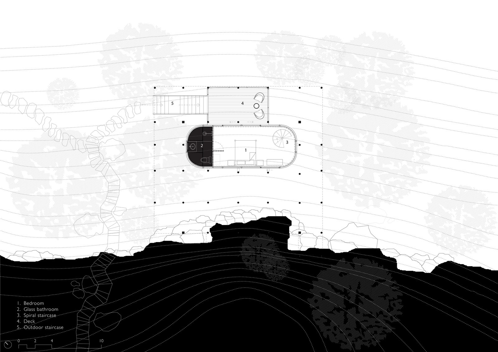 Floor plan of Tala Treehouse, India