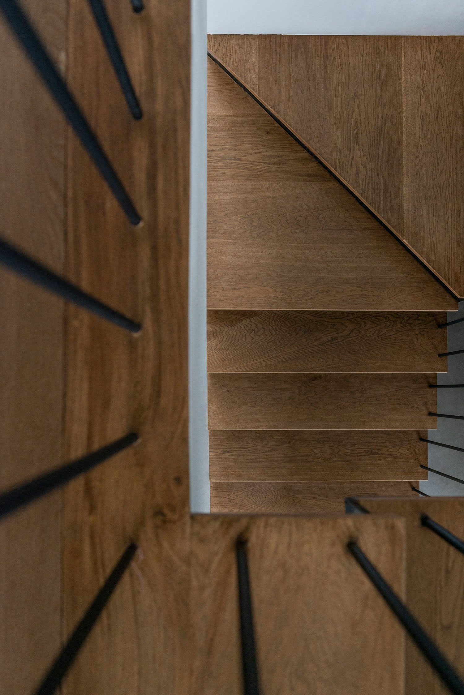 white oak staircase