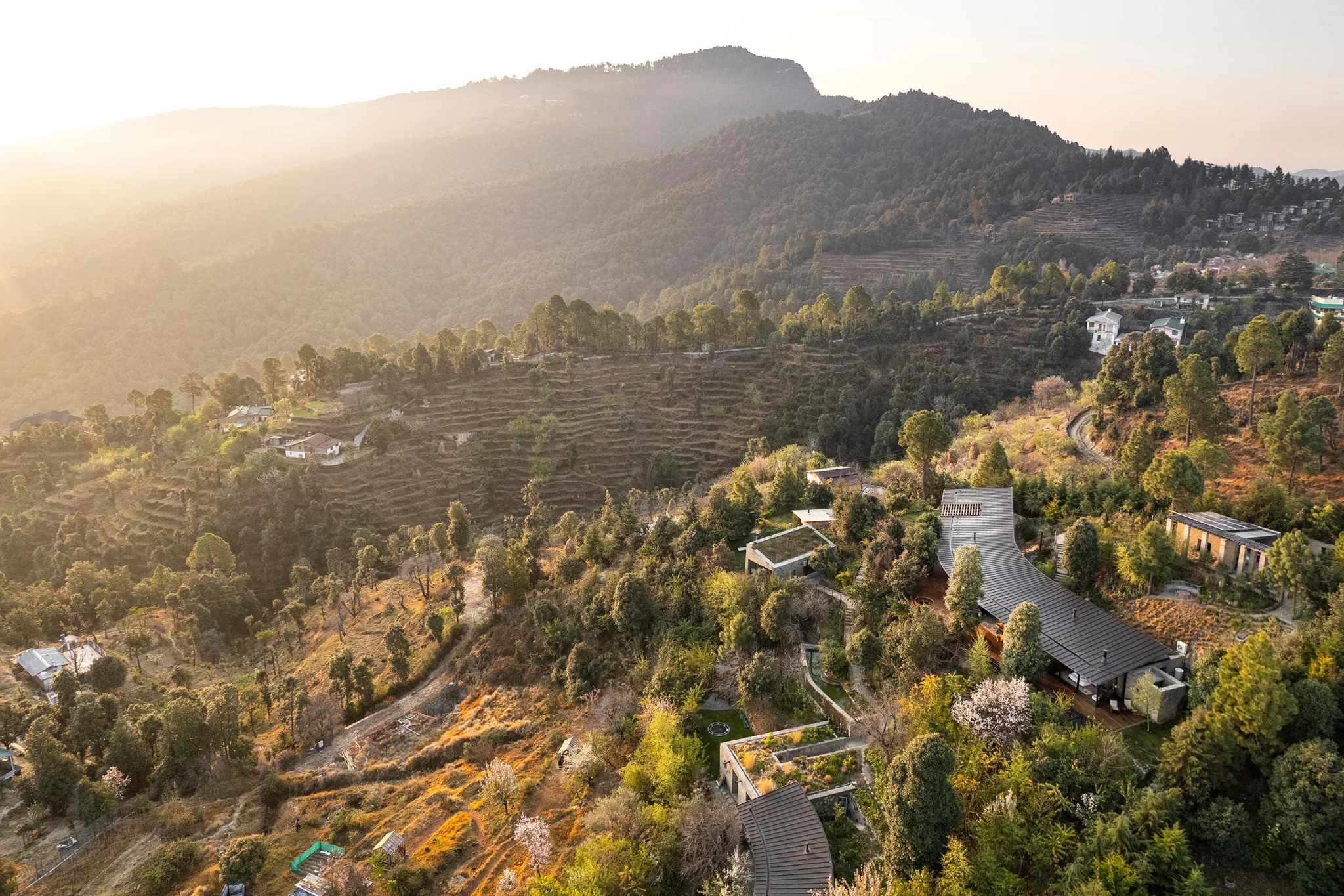 Himalayan Mountain Home aerial