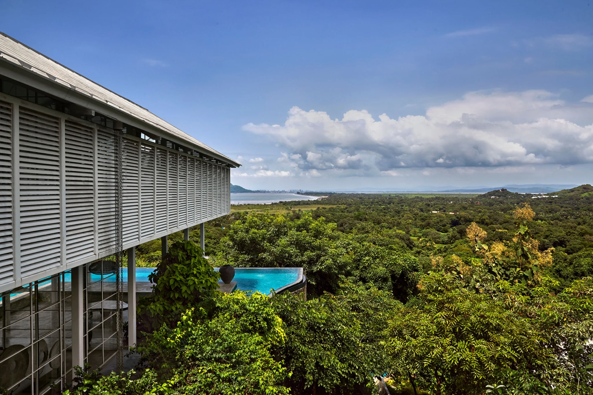 Plantation Retreat with city view and view of Mumbai Bay