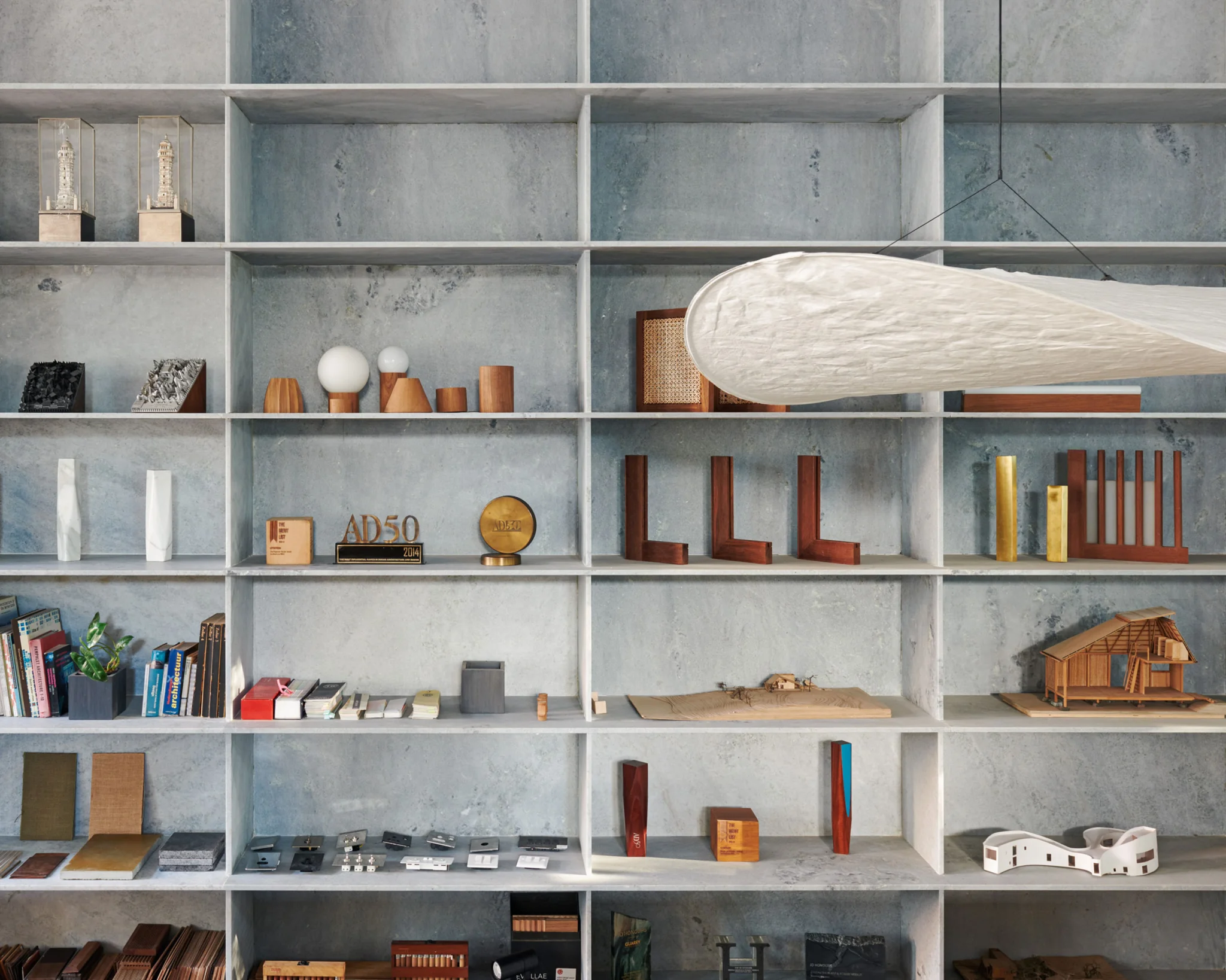 indian marble shelves bookcase in Mumbai Office
