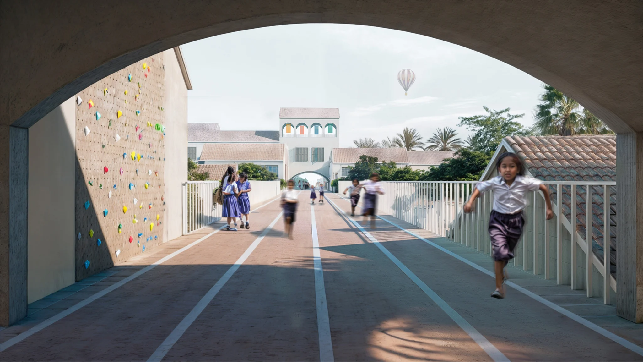 elevated running track